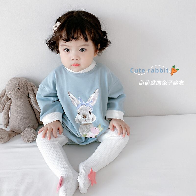 ワンピーススプリングオータムラウンドネックロンパース オールインワン セーター ロング 春物 秋物 Oネック 超面白いベビーショップ85409030907