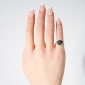 【9号】ブラックルチルクォーツ リング(SV)