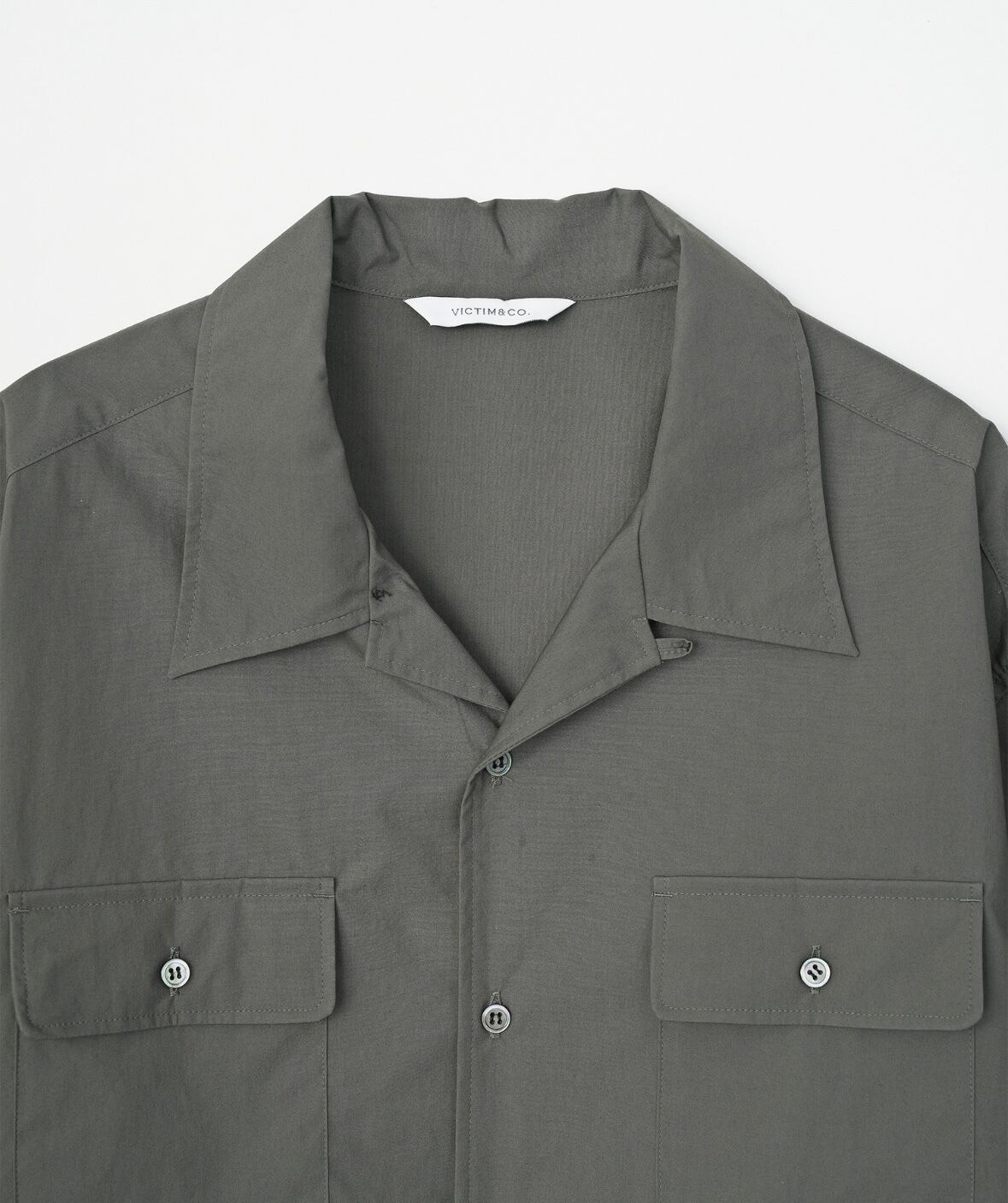 VICTIM : OPEN COLLAR BIG SHIRT VTM-25-S-003 C/# GRAY SIZE L | id