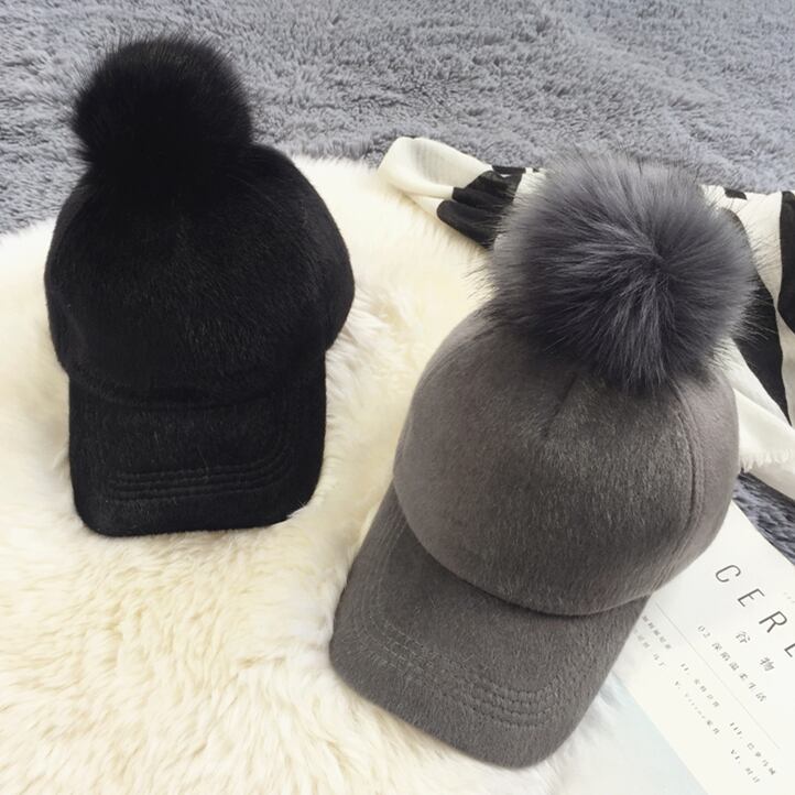 秋冬のぬいぐるみボール暖かい野球帽レディースバージョンの厚みのある湾曲したつばのアヒルの舌の帽子カジュアルなヒップホップの帽子の潮 ブラック・アイド・ピーズ19051441414