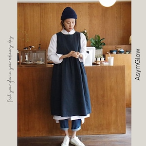 Aラインカフェスタイルワンピース A00394