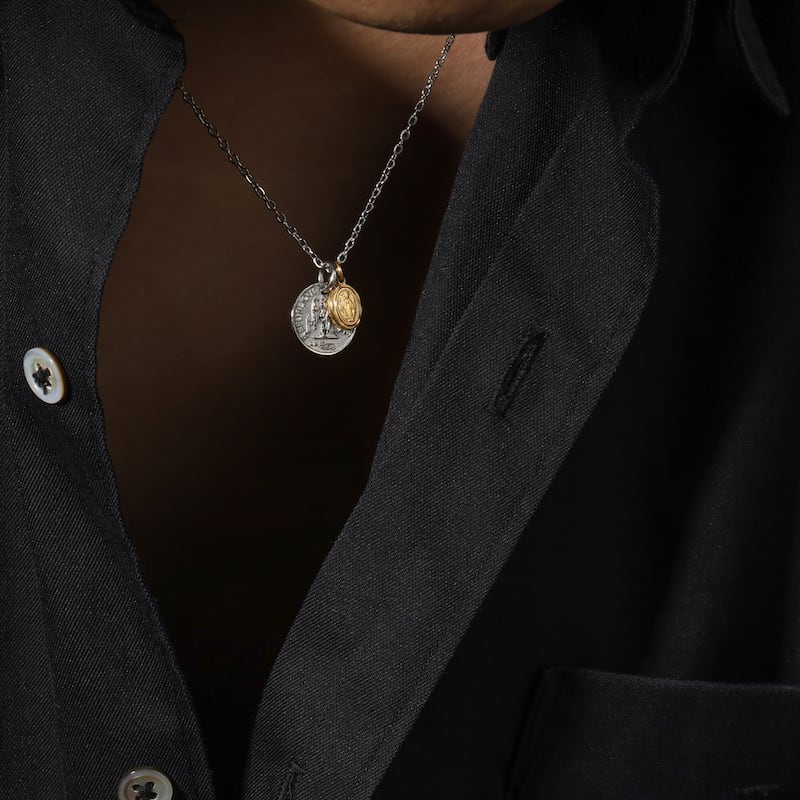 316L double coin necklace #N58 | loseford 316L double coin necklace #N58 | loseford
