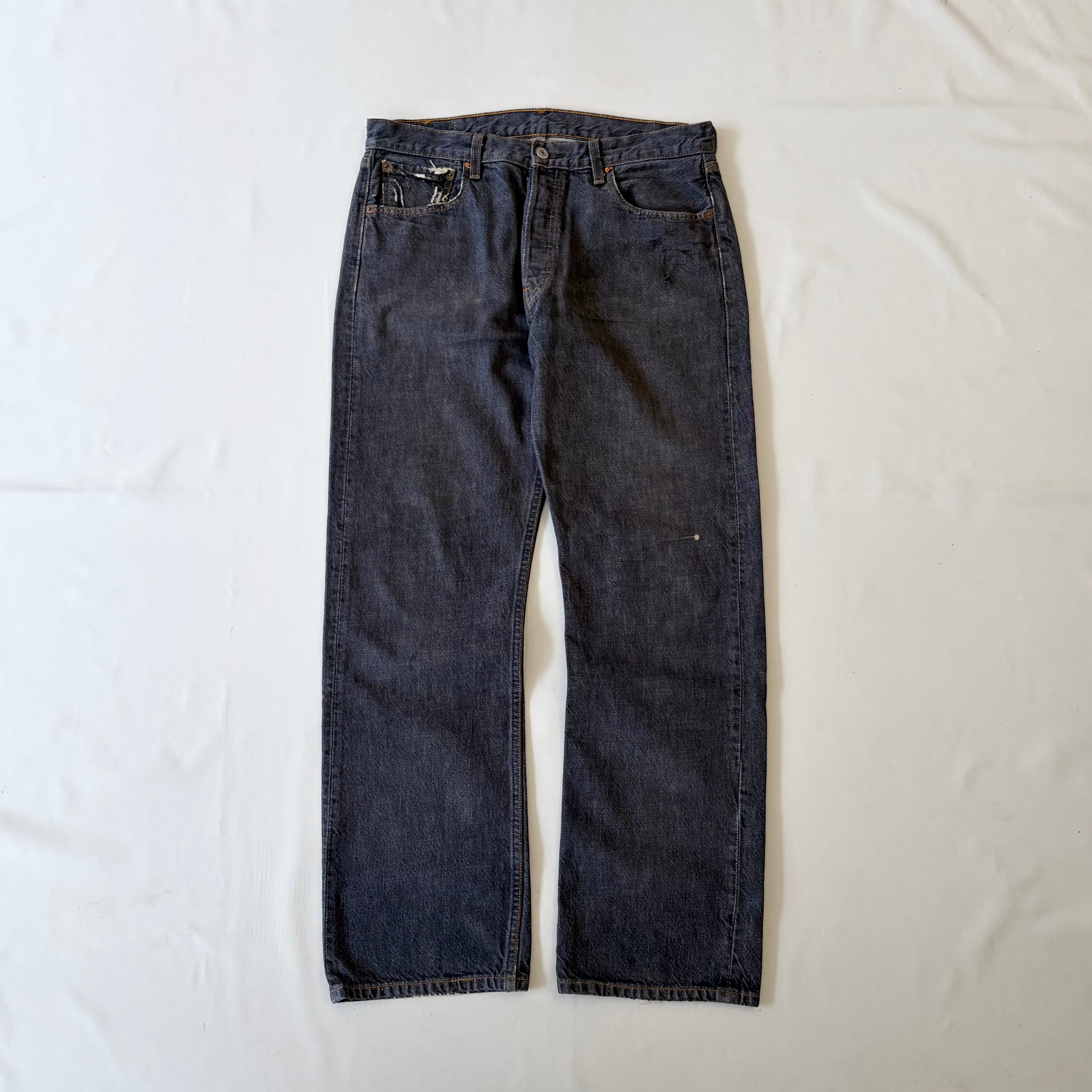 00's Polo Jeans Company デニムペインターショーツ メンズW36 ブルー