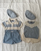 【取寄/韓国直送】Aosta 26/SM ニットフリルノースリーブ｜夏服｜韓国子供服