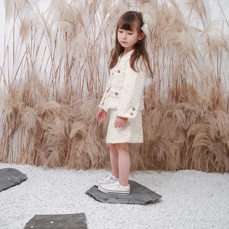 ジャケット＆ワンピース ツイードセットアップ 100㎝〜160㎝ | Formal Kids