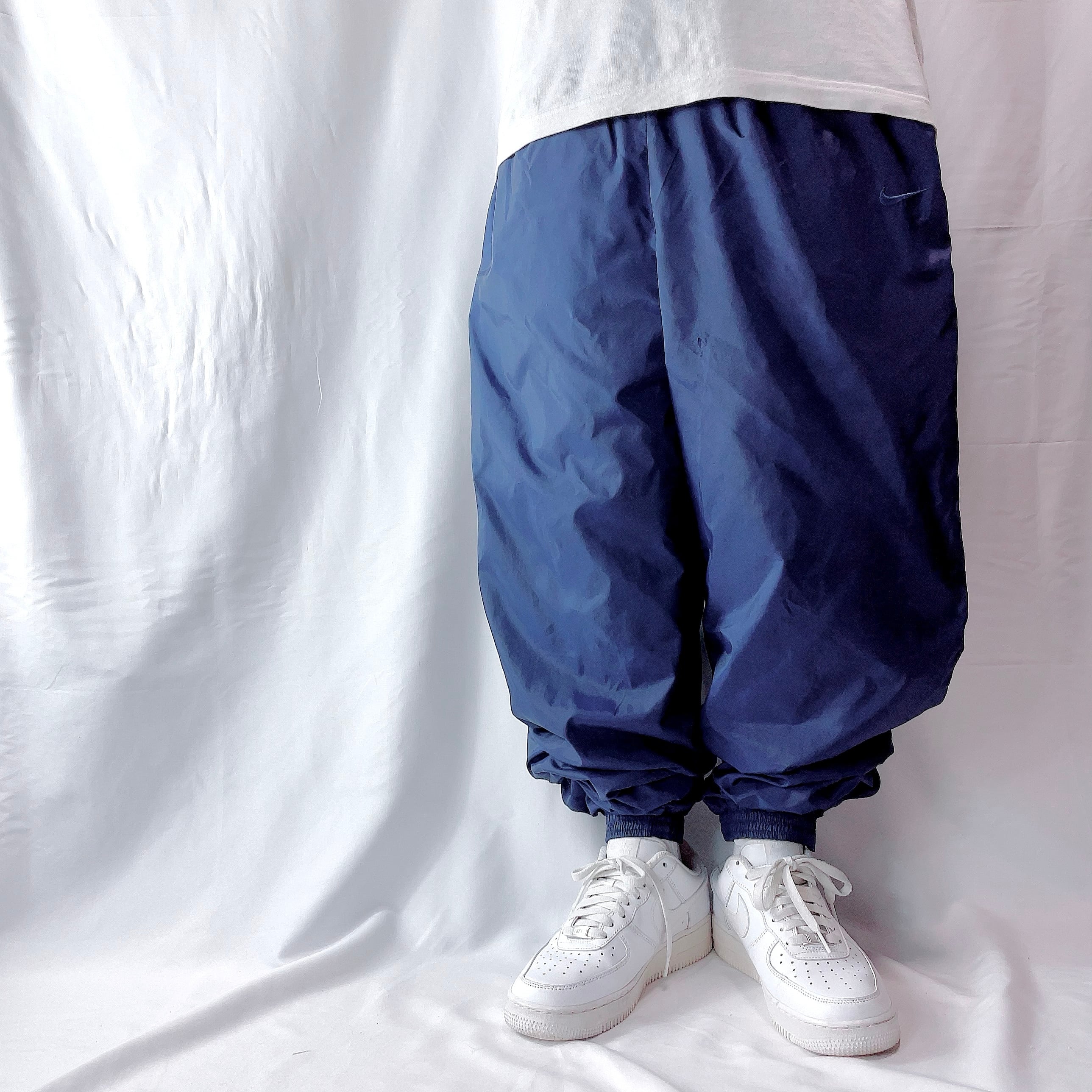 00s NIKE ナイキ トラックパンツ 極太 ビッグサイズ ネイビー 2XL