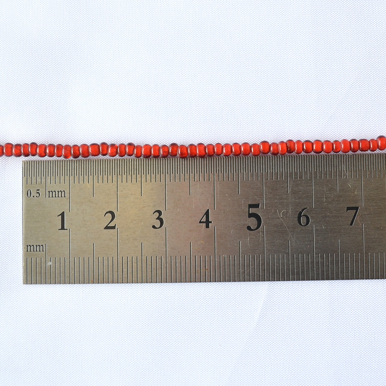 Mandi/マンディ Small A. Beads Necklace(60cm)(Red)