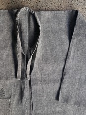 Lua tribe／Cotton gray stripe jacket