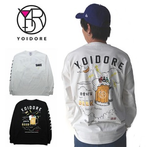 YOIDORE KAMINARISAMA ロングスリーブ Tee 816501 メンズ レディース 長袖 Tシャツ ユニセックス 刺繍 グラフィック 春 夏 春夏