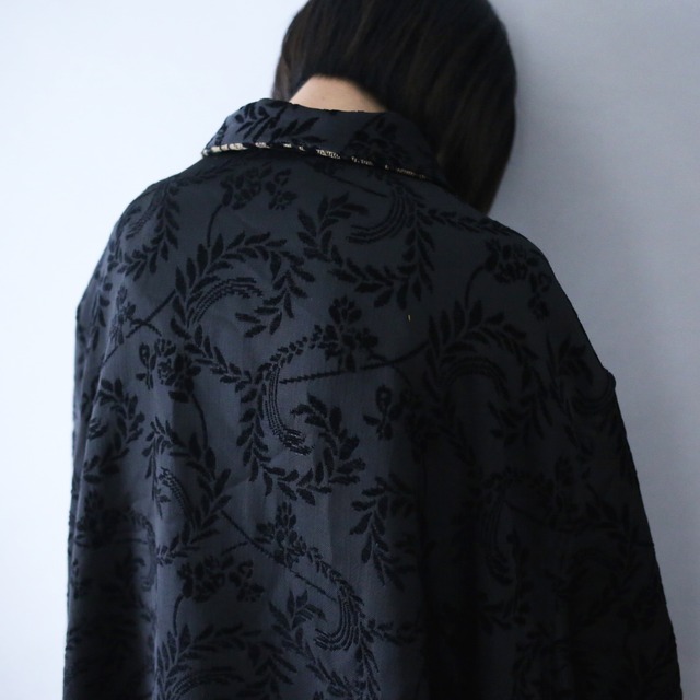 "reversible" reef art full pattern over silhouette weaving jacket