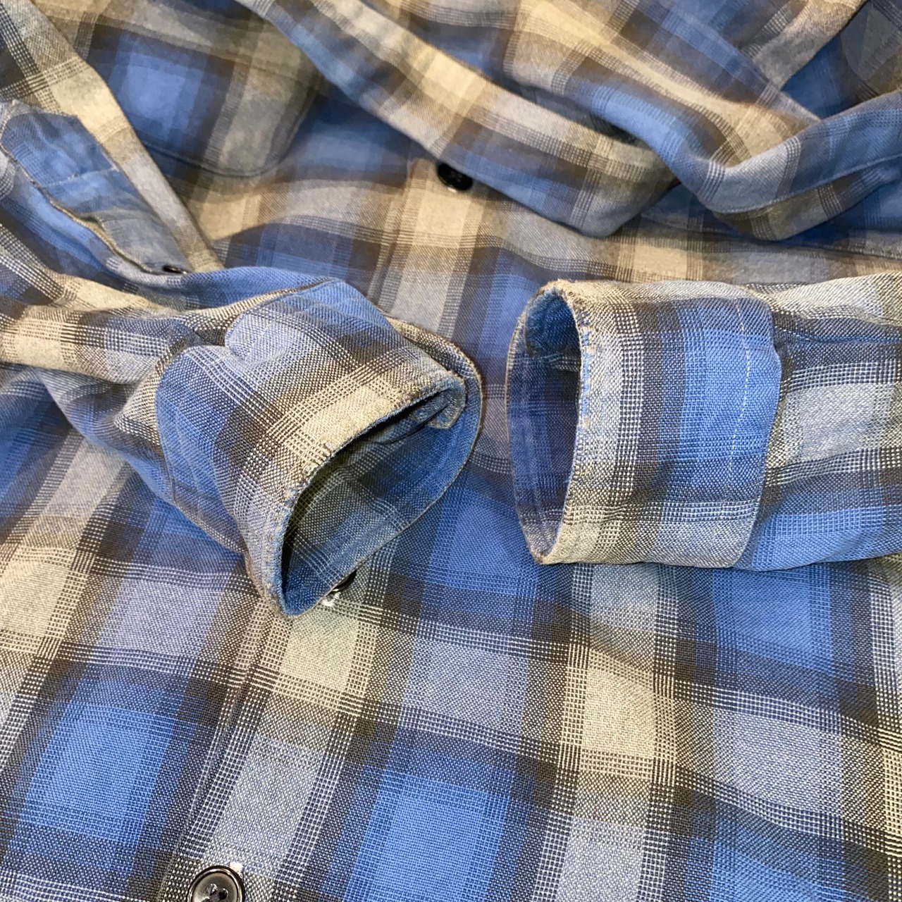 vintage POLO by RALPH LAUREN open collar ombré shirt “HERITAGE SKI CAMP”