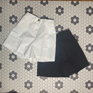 【Day23】simple short pants(white)