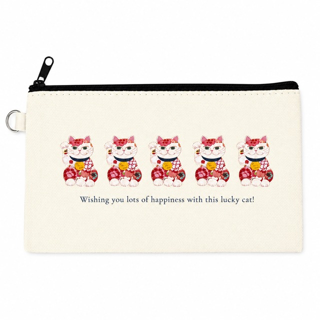 【POPO】LUCKY CAT キャンバスポーチ