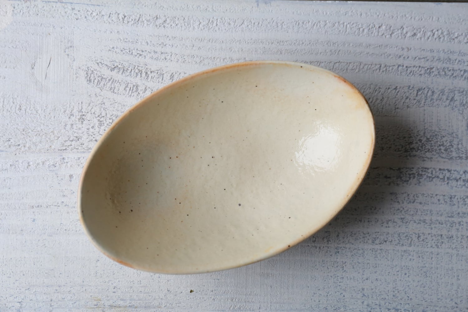 鉄散 楕円深鉢 小 | 古谷製陶所