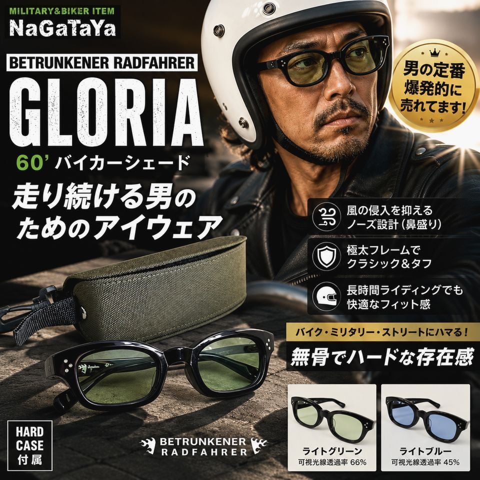 BETRUNKENER RADFAHRER ベェトォンナ ラドファ 60'バイカーシェード