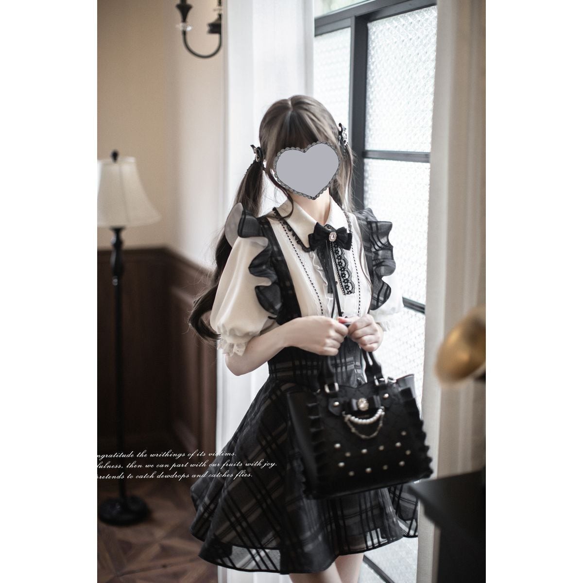 エレガントフリルジャンパースカートセットアップ：スカート