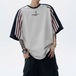 スリーラインカラーブロックラグランTシャツ 3col   A00375