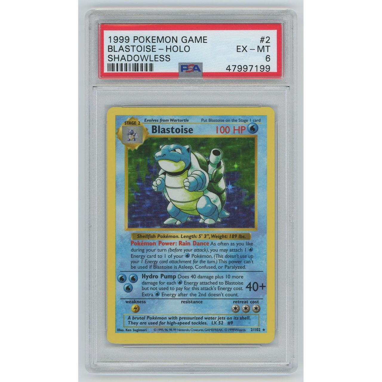 PSA6】カメックス/Blastoise 2/102☆【EN】[ポケモンカードゲーム 