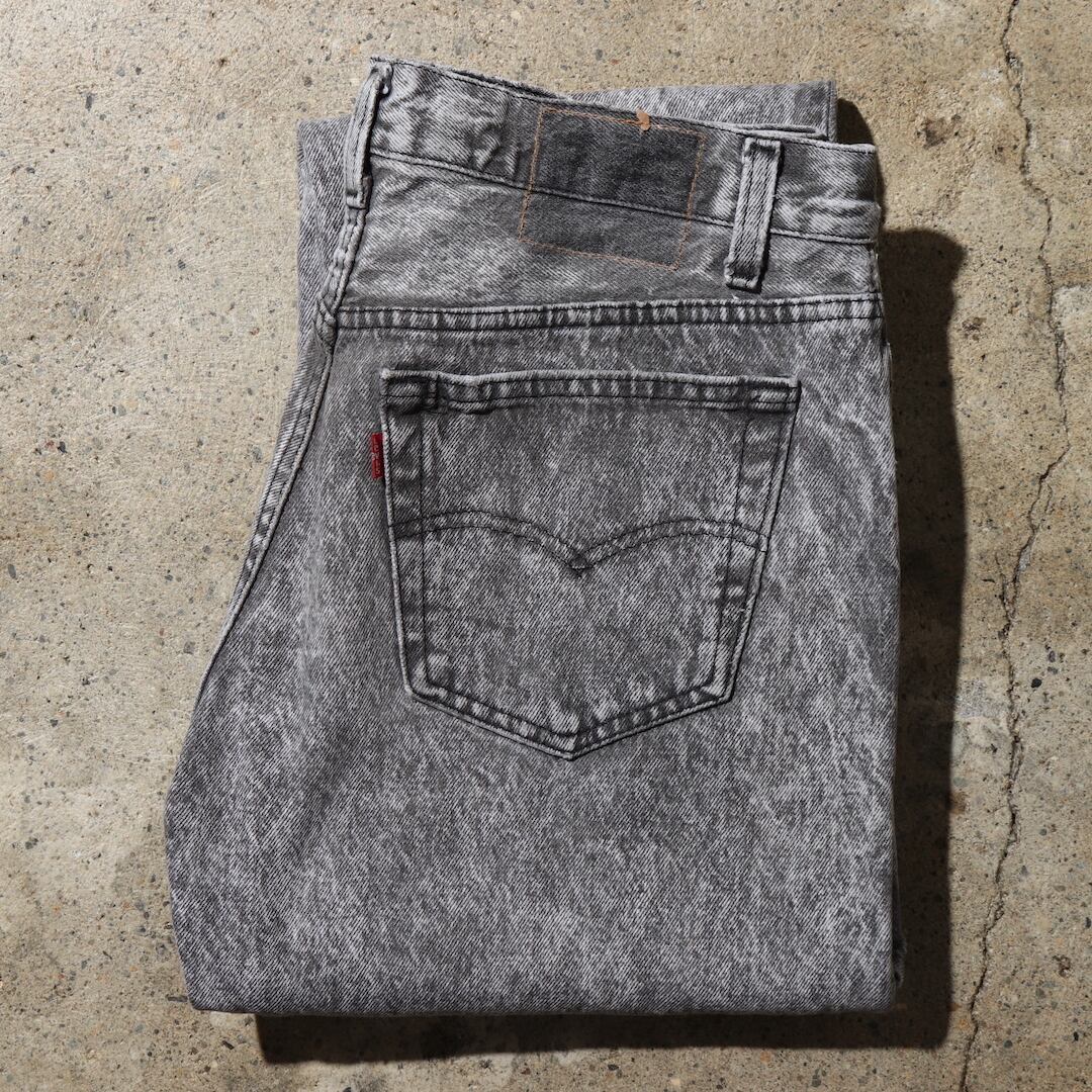 美品 32×32 501 米国製 先染め Levi’s ブラックデニムパンツ