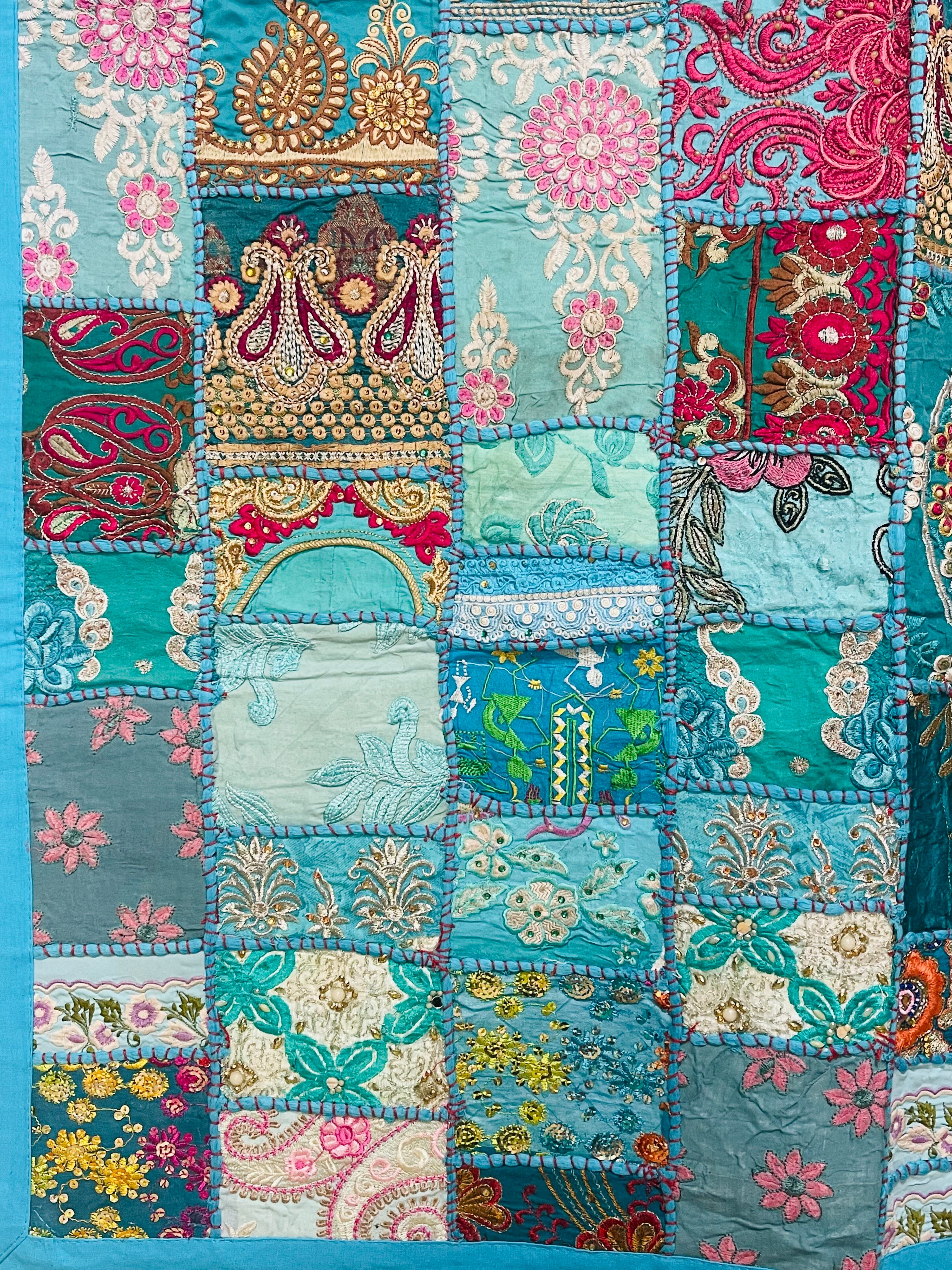 パッチワークタペストリー パッチワークキルト 大判サイズ 布～パッチ