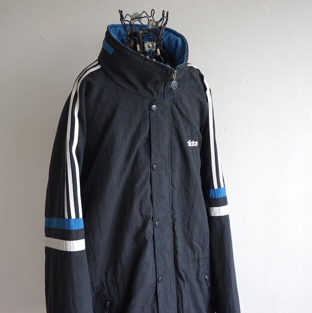 1990's [adidas] 3ストライプス トラックコート ブラック 表記(L