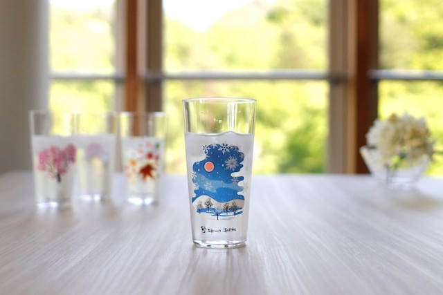 【BASE限定販売】冷感日本四季 タンブラーグラス 雪結晶