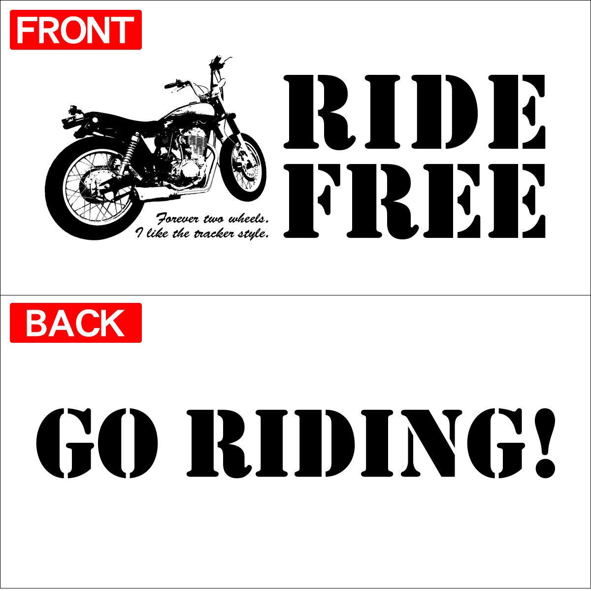 RIDE FREE Tシャツ bk01 トラッカースタイル ライダー バイク