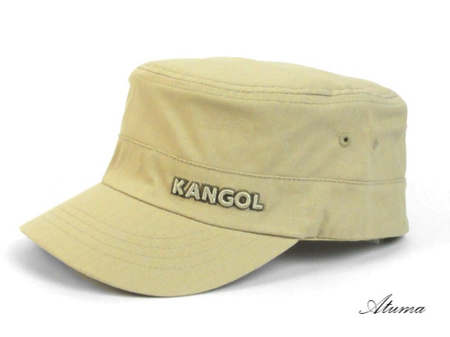 KANGOL・カンゴール/ Ripstop Army Cap （ベージュ）［ワークキャップ］