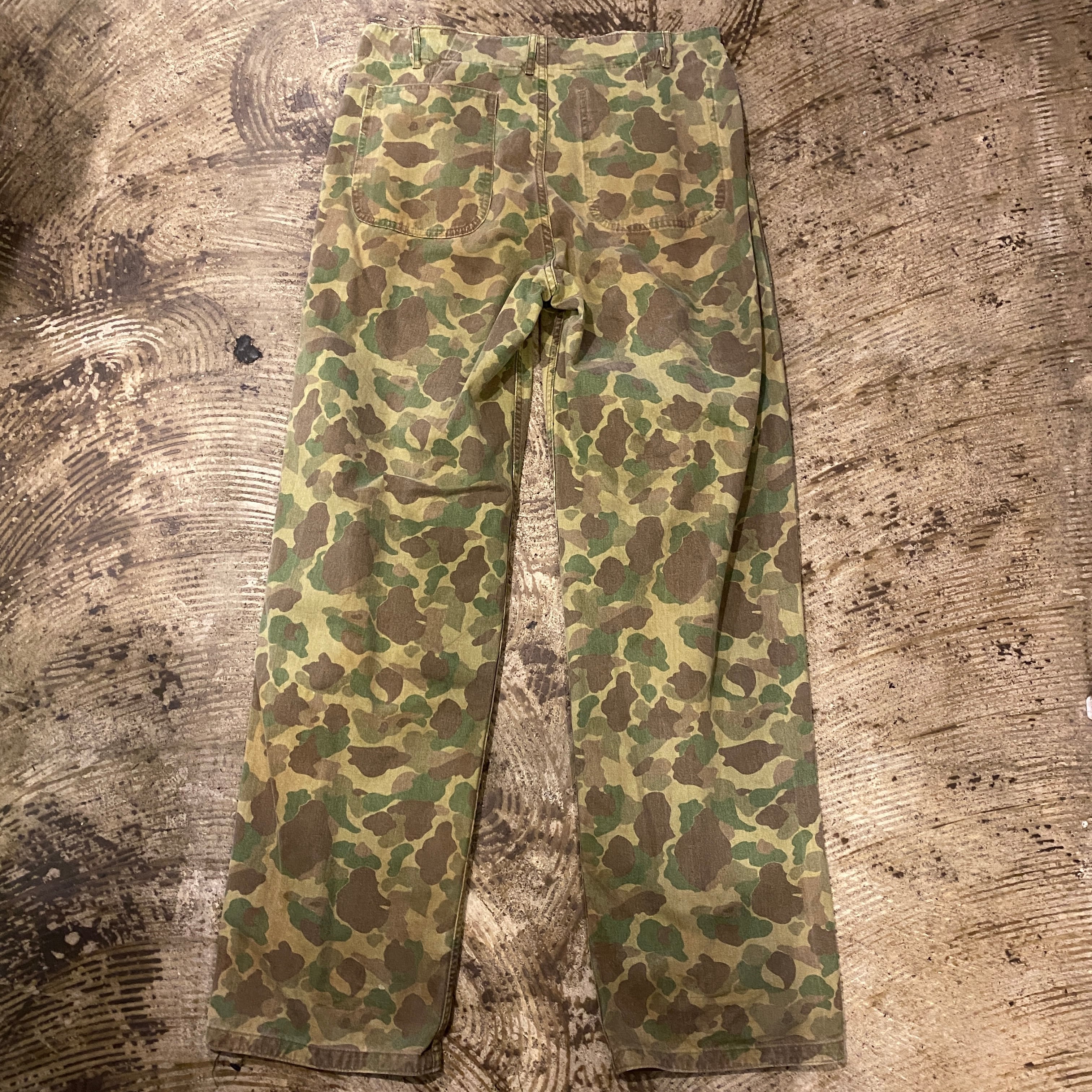 ビンテージ 40年代 USMC P-1942 ダックハンターカモ HBTパンツ ビンテージ 40年代 USMC P-1942 ダックハンターカモ HBTパンツ