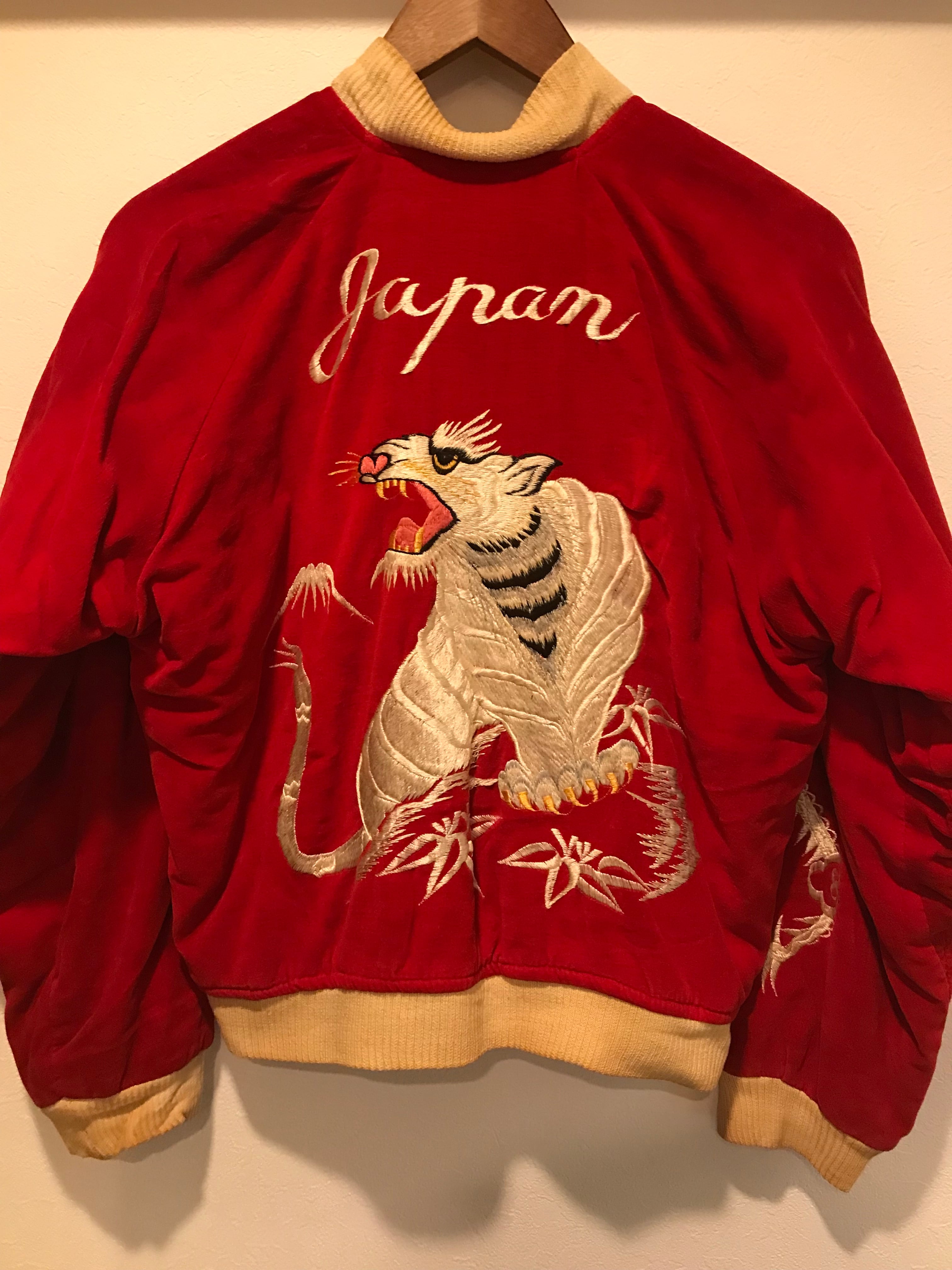 50〜60年代 vintage souvenir jacket 別珍スカジャン 袖刺繍あり