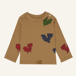 The Campamento Squirrels Baby T-Shirt【12-24M】Camel