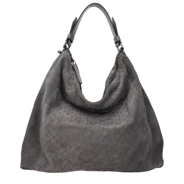 【新品】JIMMY CHOO ジミーチュウ レディース ショルダーバッグ スエード グレー ANAHOBOSODJSSTORMSTORM