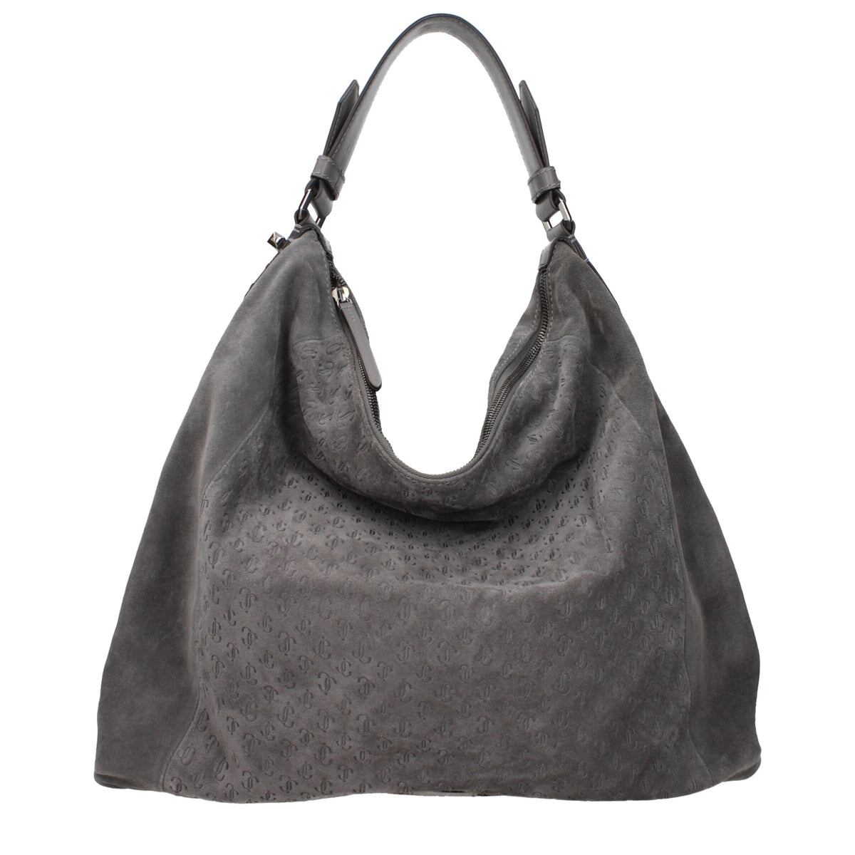 【新品】JIMMY CHOO ジミーチュウ レディース ショルダーバッグ スエード グレー ANAHOBOSODJSSTORMSTORM
