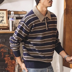 Knit polo tops M15102