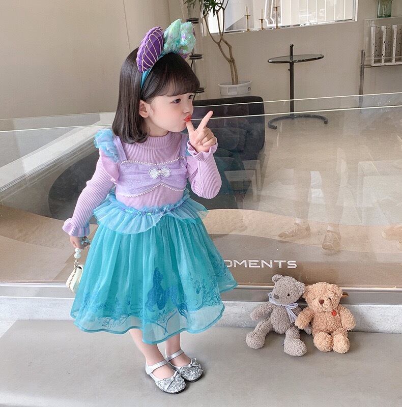 上質！かわいい！リトルマーメイド アリエル ニットワンピース♡ドレス