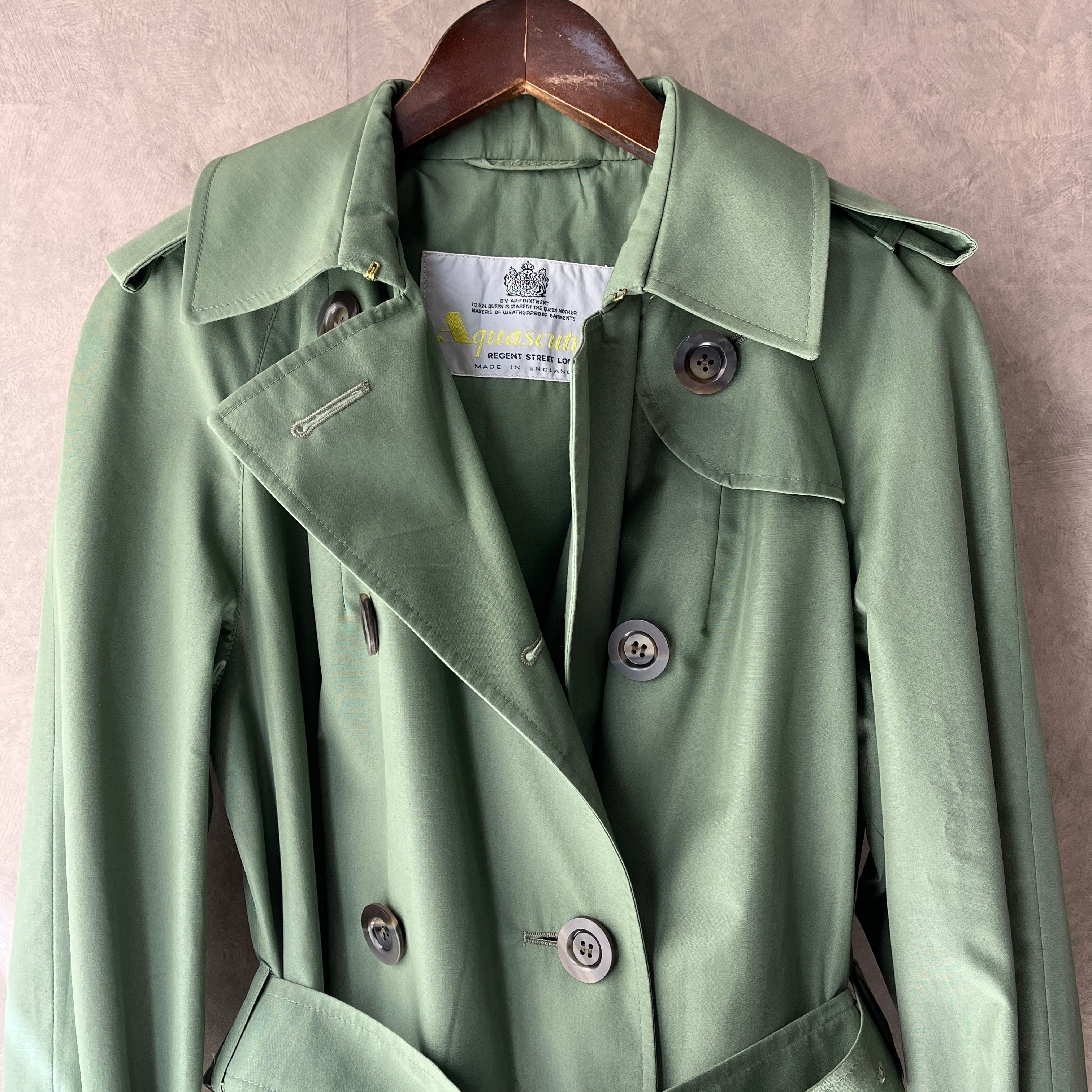 aquascutum 70s vintage trench coat アクアスキュータム レディース 