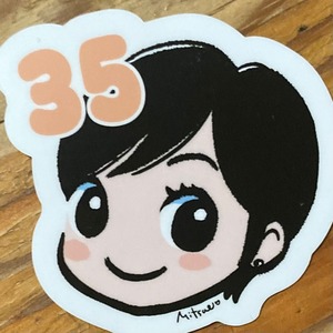 個展『35』小梅ステッカー