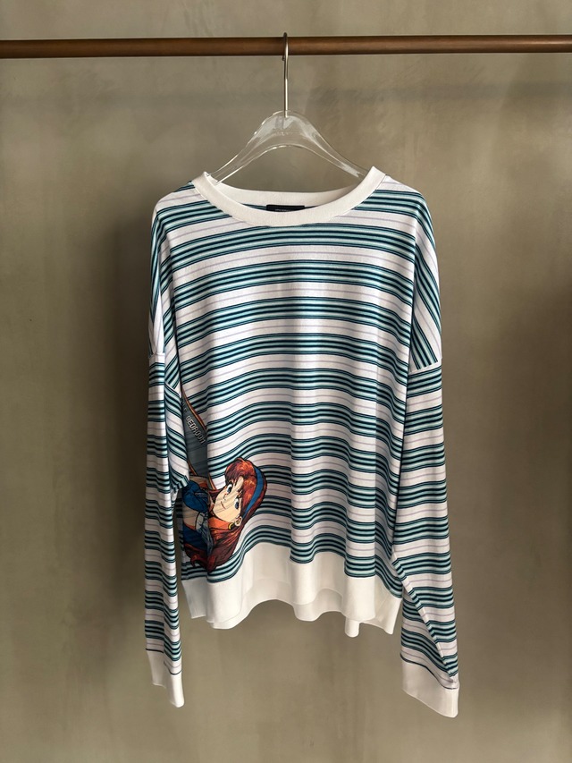 LITTLE.BEDROOM 【Screen Long Tshirt -Blue-】