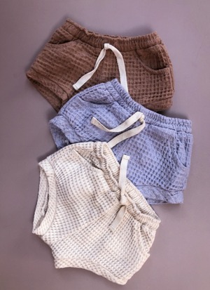 waffle shorties ワッフルパンツ(Alabaster)