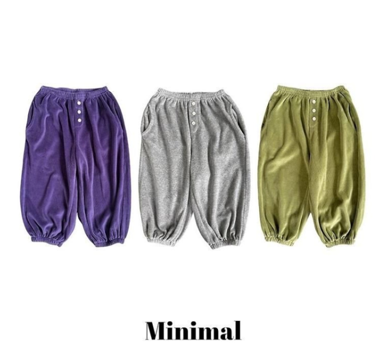 【取寄/韓国直送】MINIMAL  ベロアボタンジョガーパンツ｜秋服｜韓国子供服｜26/AT