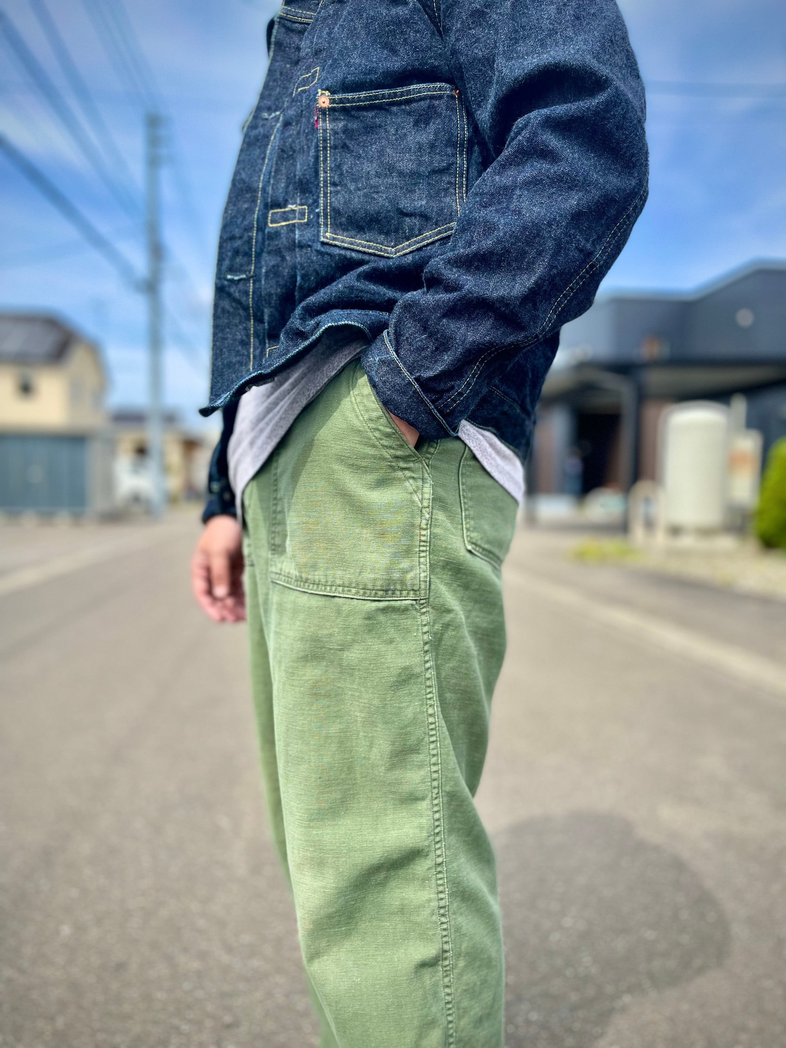 34×31】U.S.Army Utility Trousers OG-107 Used 実物 米軍 ベイカー 
