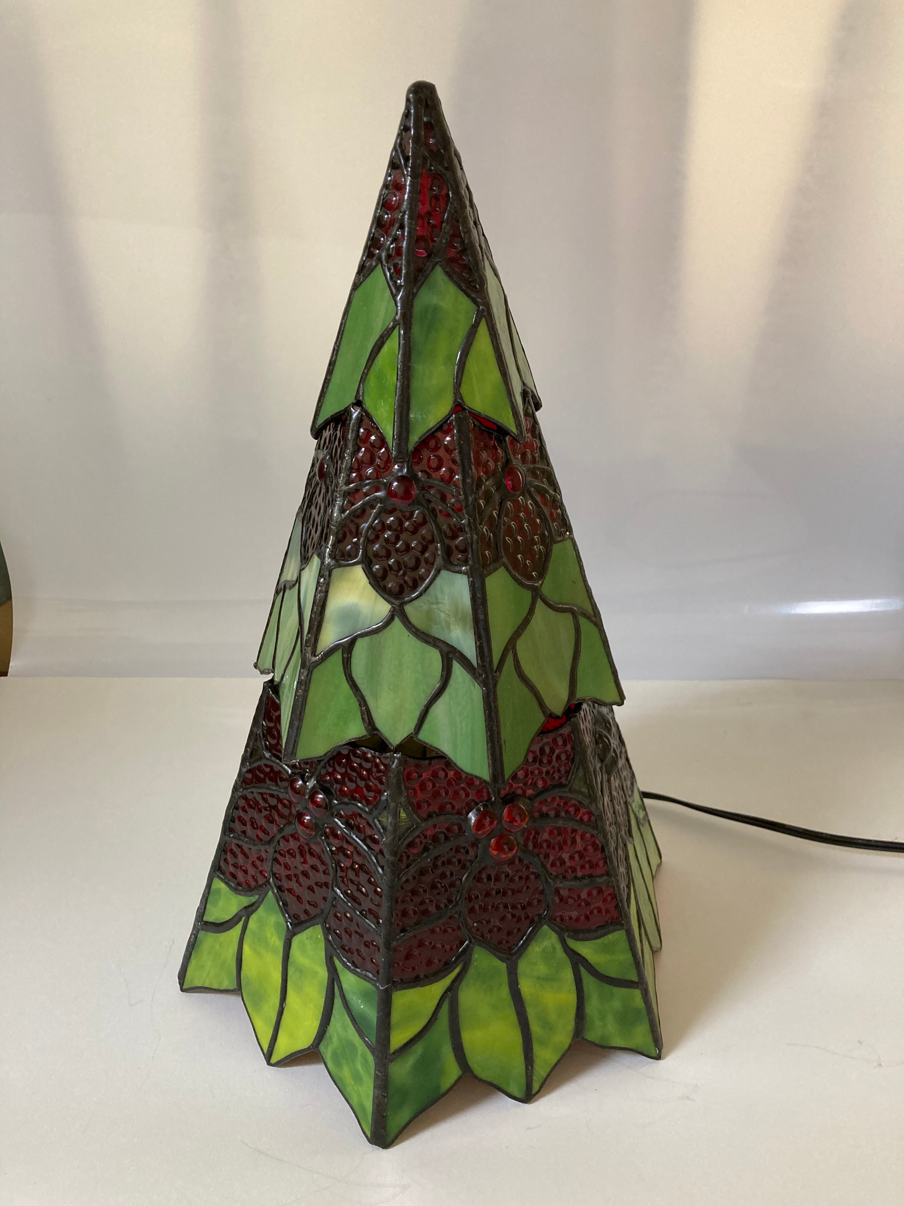 ステンドグラス クリスマス③ ステンドグラス クリスマスツリー 3段