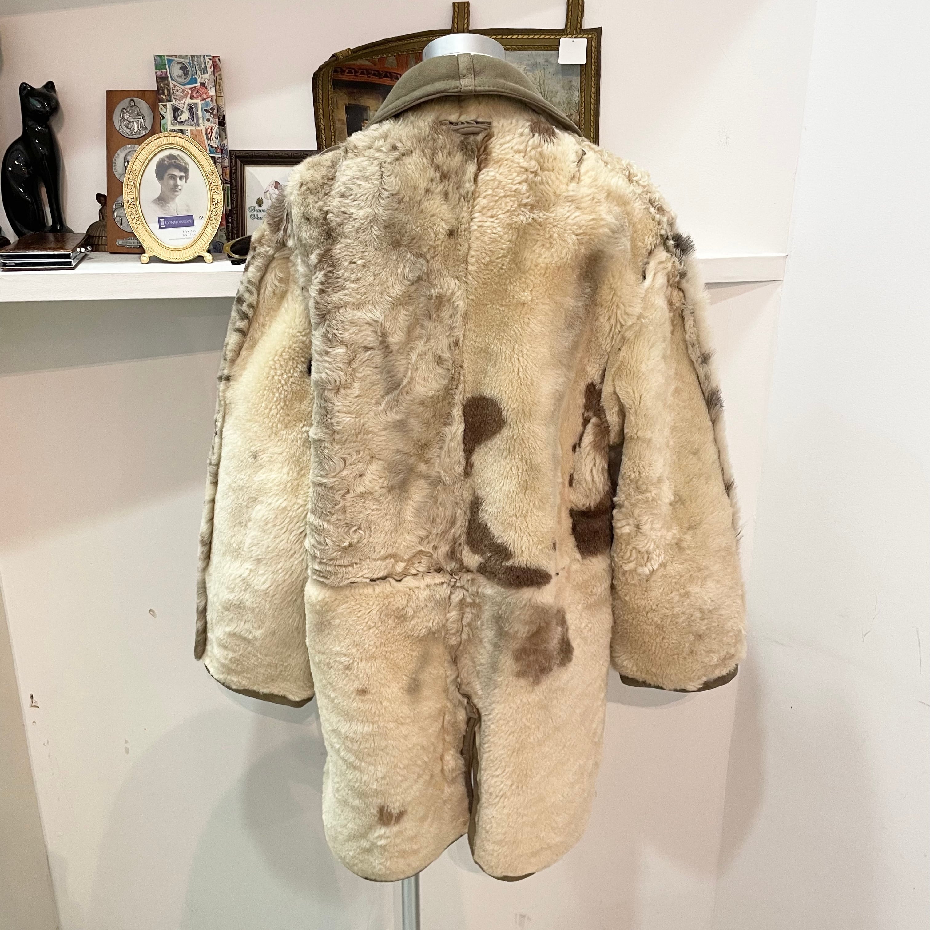 vintage/coat/fur/brown/ivory/beige/ビンテージ/ヴィンテージ/コート/アザラシ/ファー/個性的