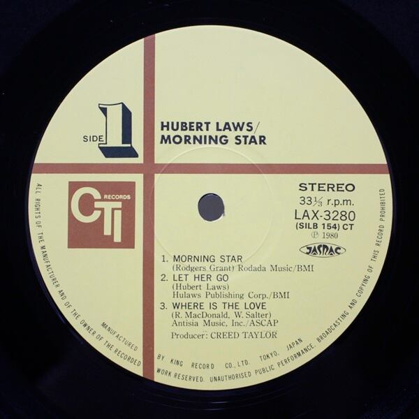 Hubert Laws / Morning Star [LAX-3280] - 画像3
