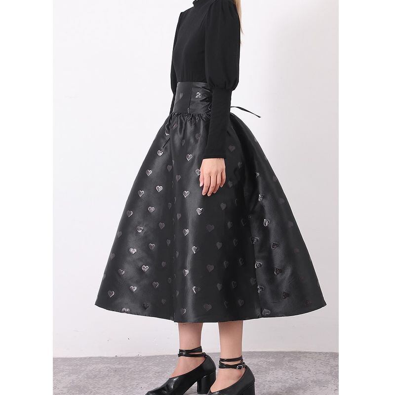 ハートパターン刺繍デザインスカート SU736