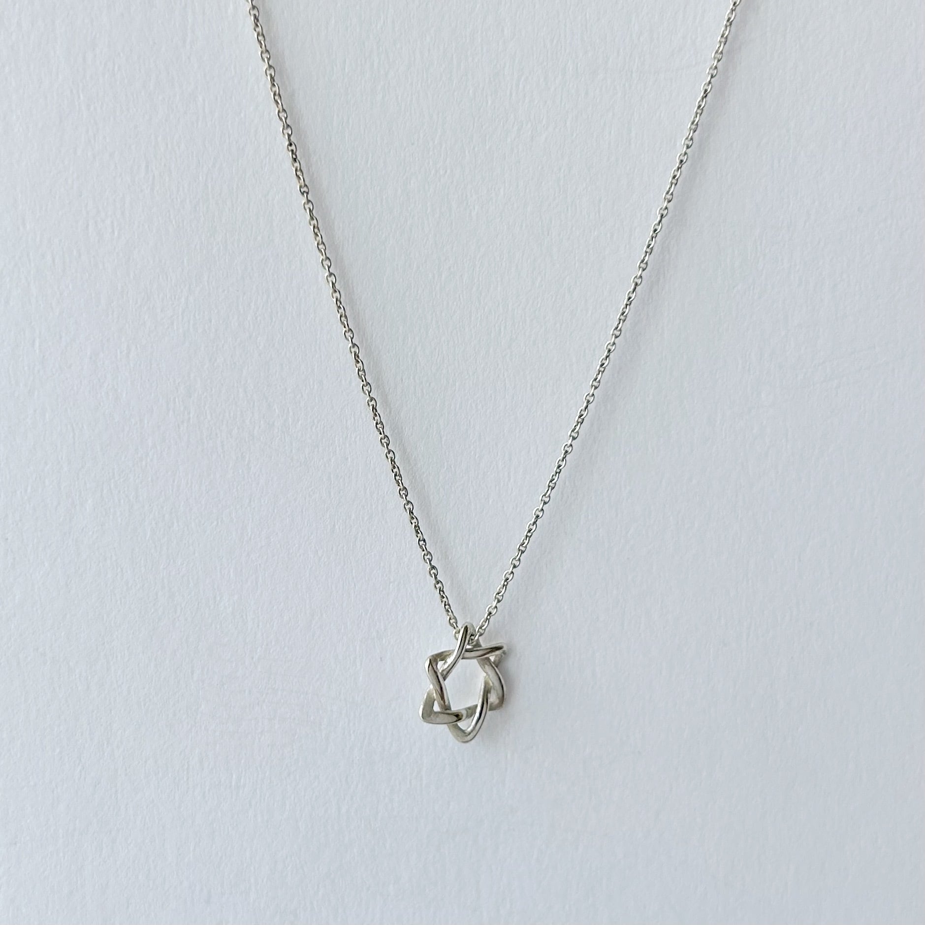 T7162】Tiffany&Co. スターオブダビデネックレス/silver925