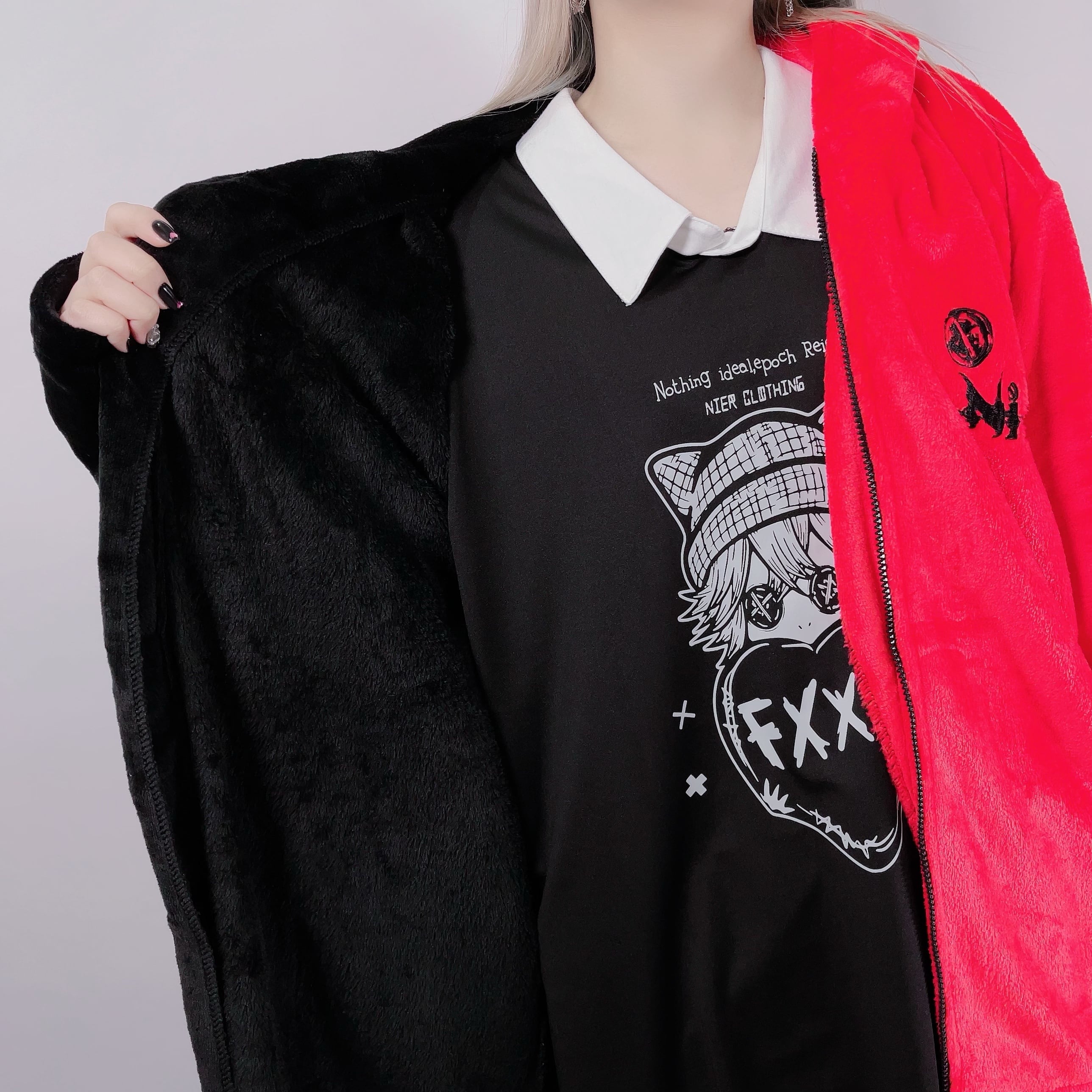 NieR ふわもこTWO-TONE ZIP OUTER【ANGEL】57cm - jkc78.com