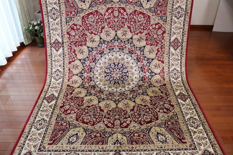ペルシャ柄絨毯 200×290 新品未使用 大判ラグ カーペット 訳あり ペルシャ柄絨毯 200×290 新品未使用 6畳 大判ラグ カーペット 訳あり