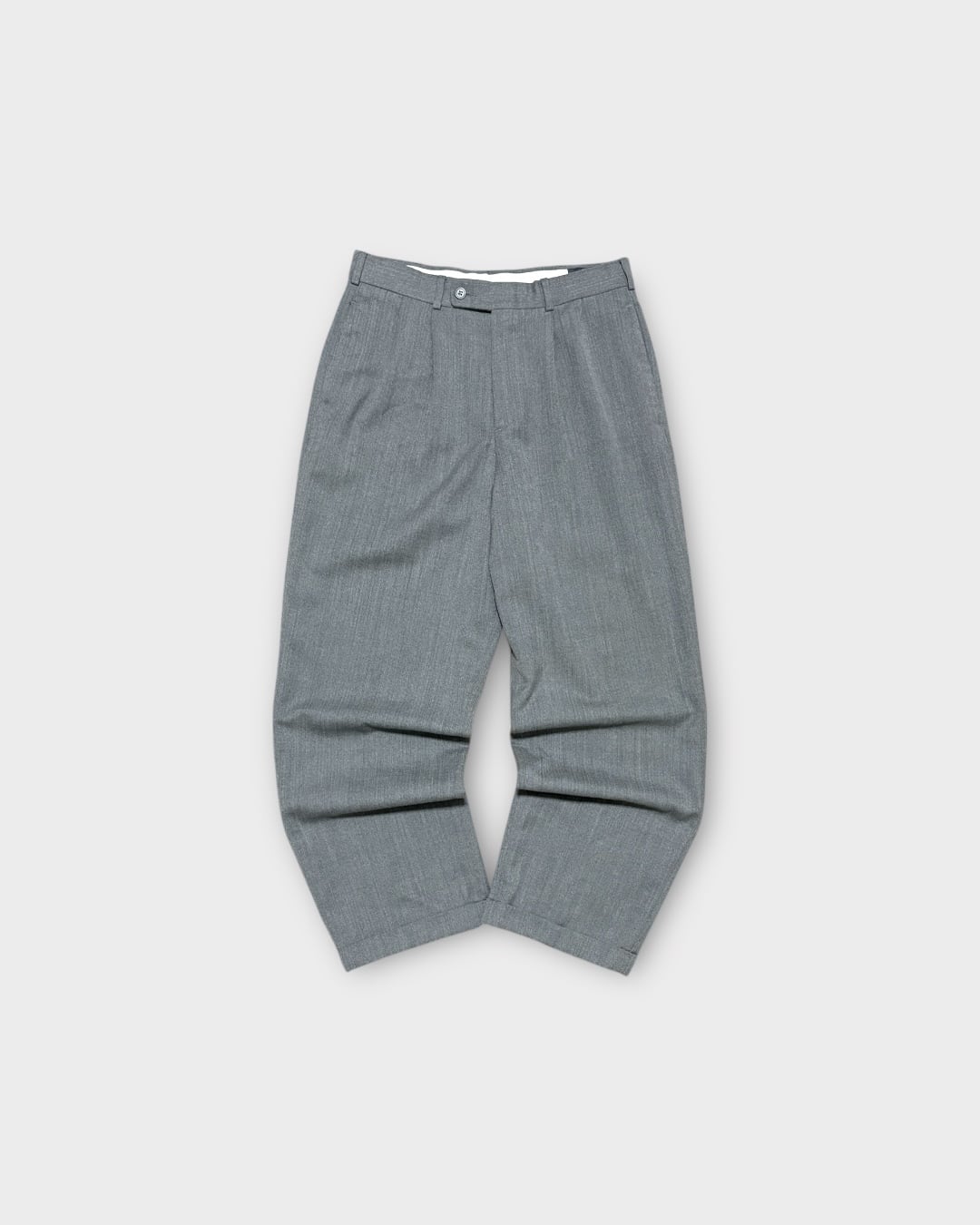 【Used】"Slates"Gray Herringbone 2Tuck Slacks W30 L30