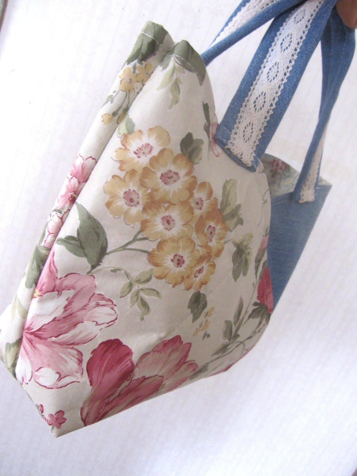 デニムリメイク完成品☆チューリップバッグA | アトリエROSE